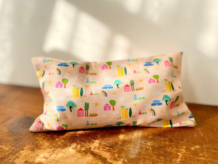 Scented Serenity Eye Pillow Set - Scent: Lavender - Patterns: Green Cities + Breezy Tulips (Grow & Bloom Collection)