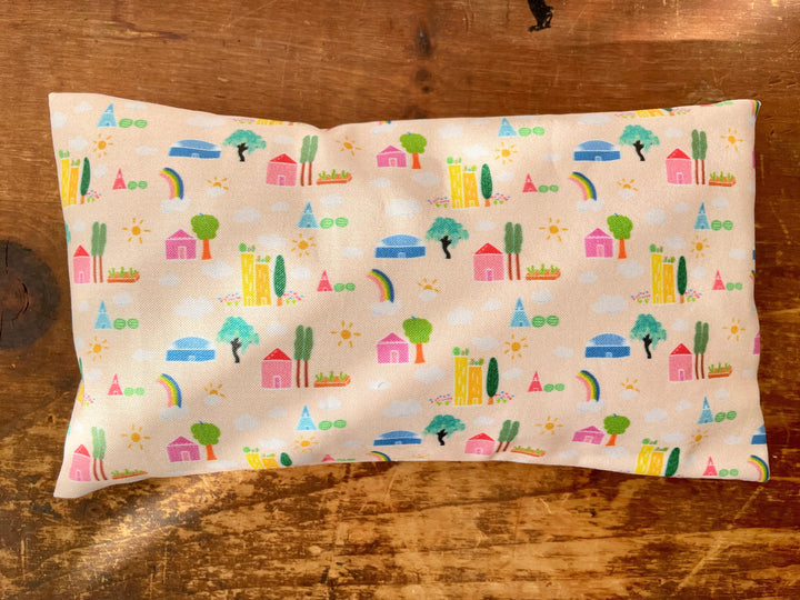 Scented Serenity Eye Pillow Set - Scent: Lavender - Patterns: Green Cities + Breezy Tulips (Grow & Bloom Collection)