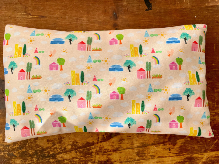 Scented Serenity Eye Pillow Set - Scent: Lavender - Patterns: Green Cities + Breezy Tulips (Grow & Bloom Collection)