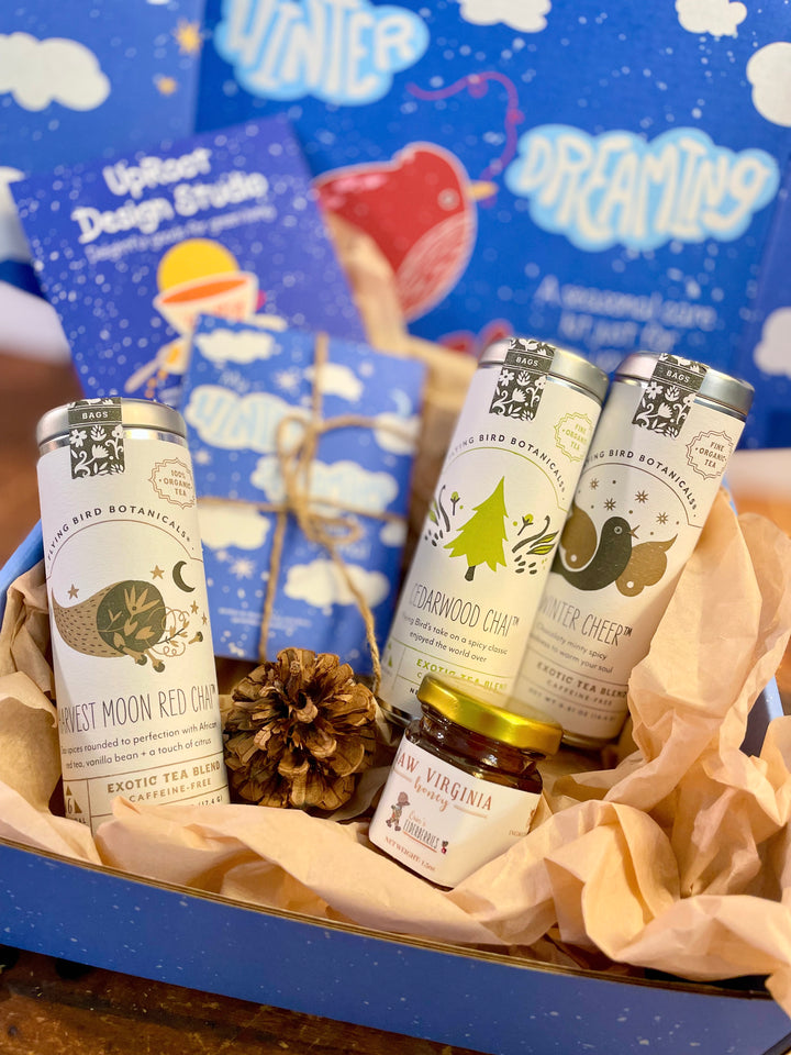 "Delightful Spice" Organic Tea Gift Set w. Pocket Mindfulness Journal & Honey (Sip & Relax)