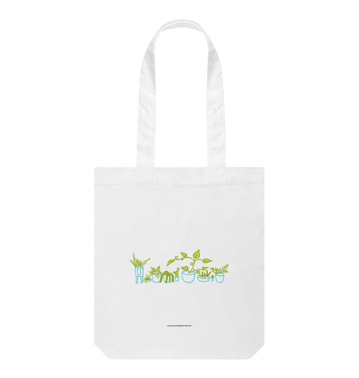 White \"Plant Love\" 100% Organic Cotton Tote
