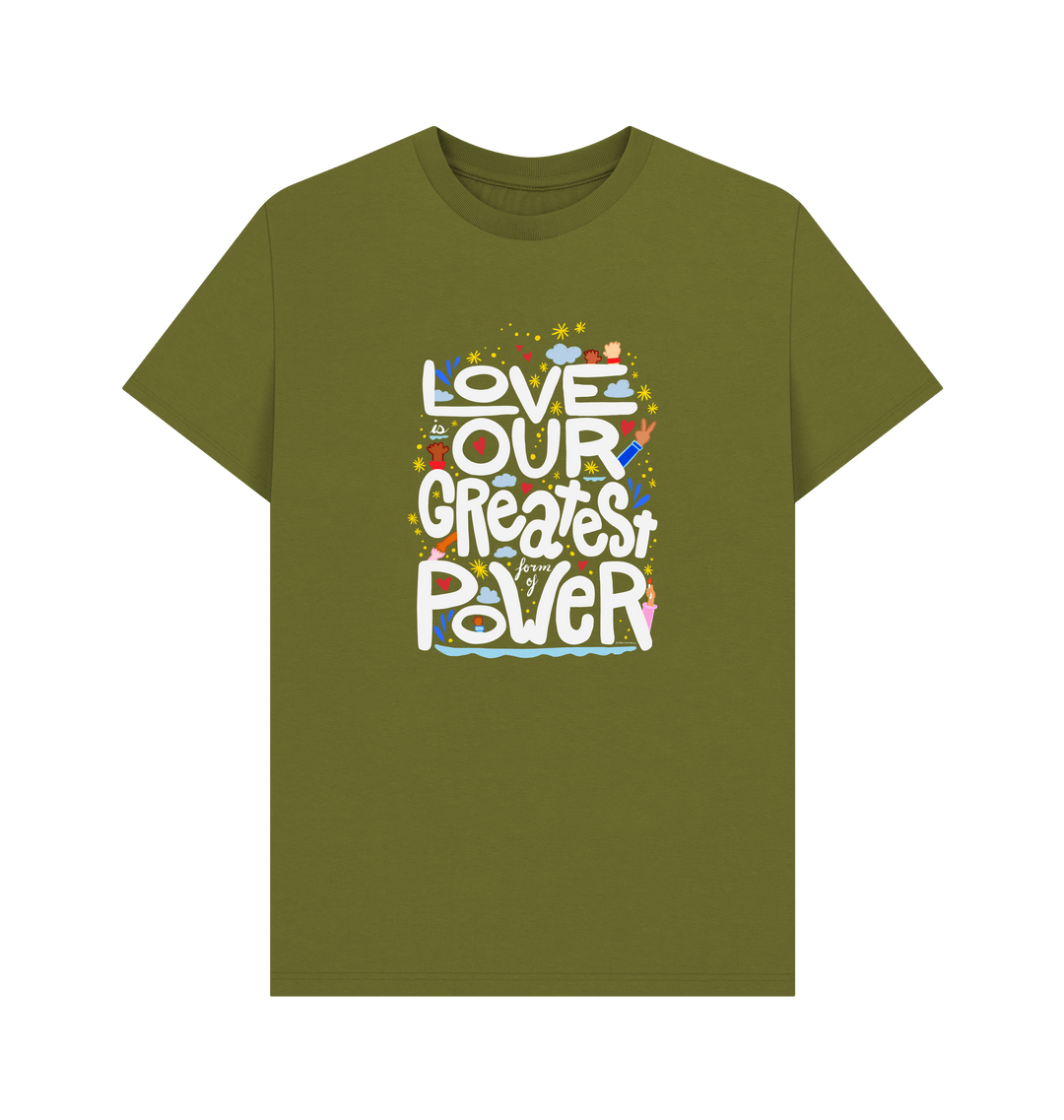 Moss Green Printed T-shirt Front