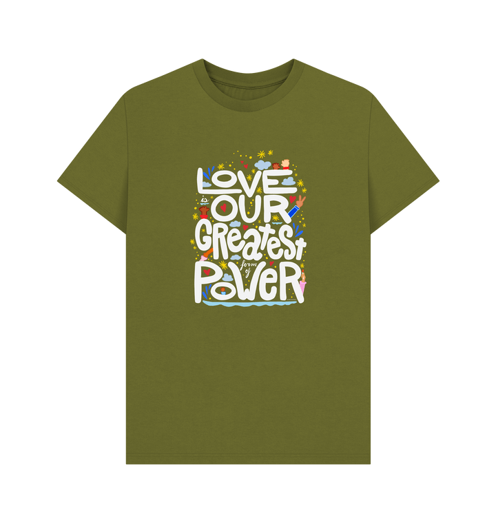 Moss Green Printed T-shirt Front