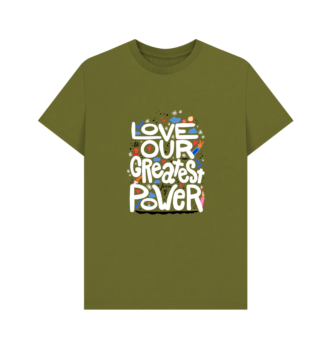 Moss Green Printed T-shirt Front