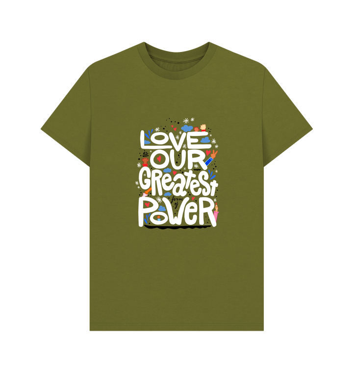 Moss Green Printed T-shirt Front