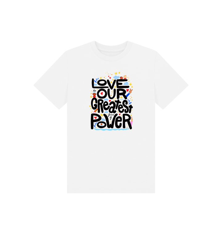 White Printed Kids T-Shirt Front