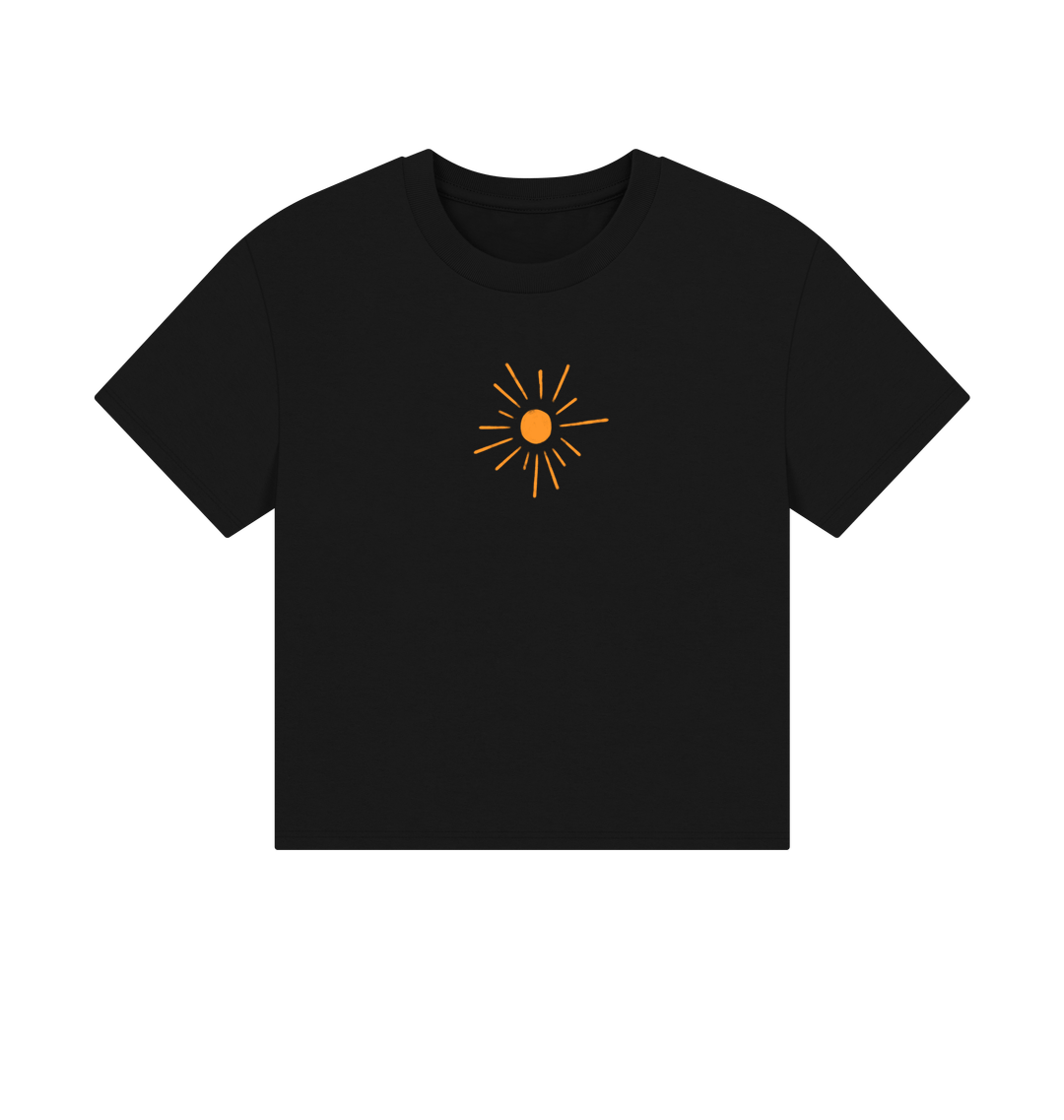 Black Printed T-shirt Front