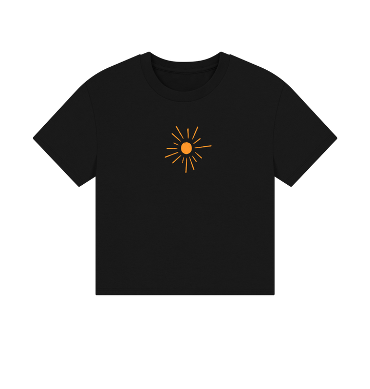 Black Printed T-shirt Front