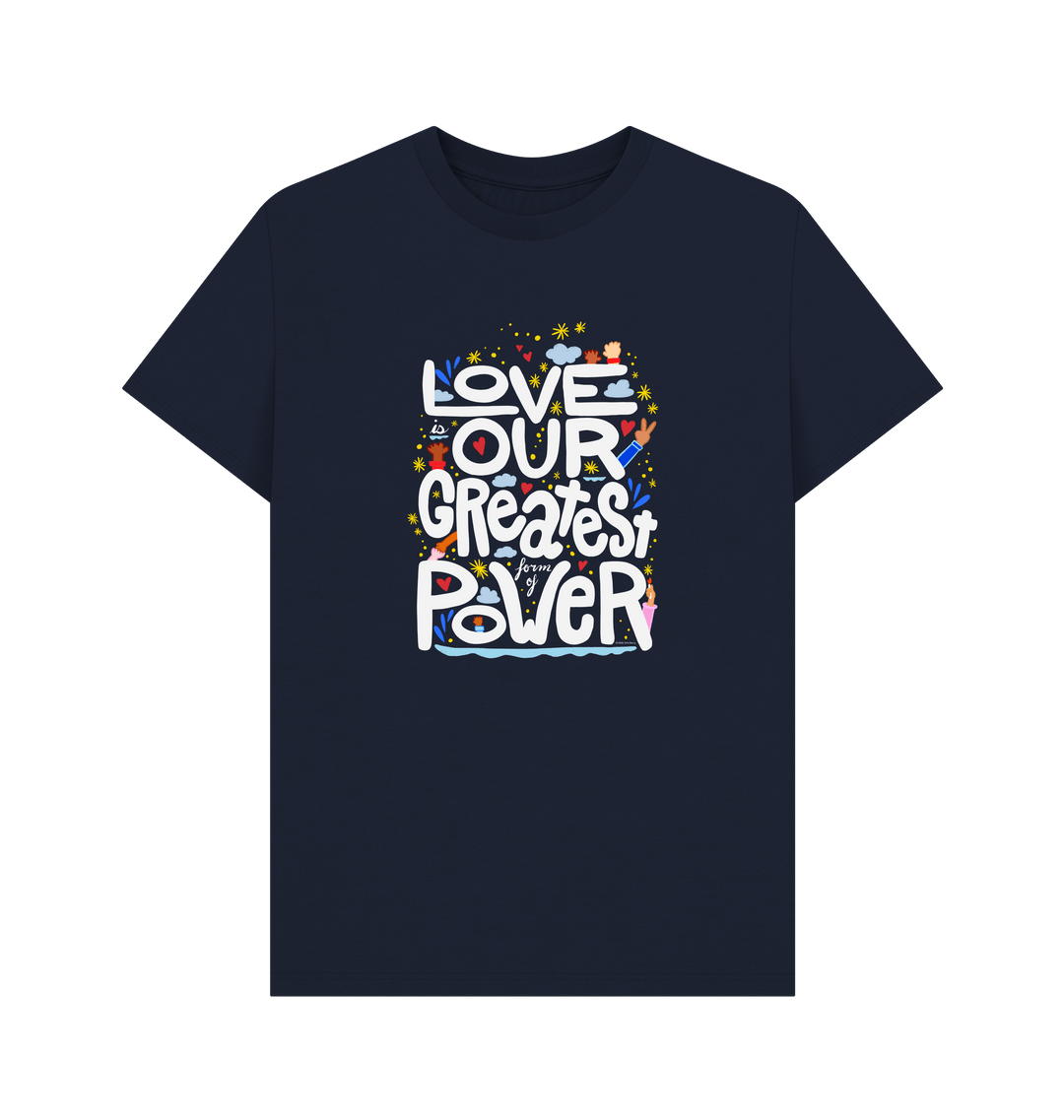 Navy Blue Printed T-shirt Front