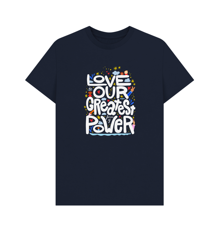 Navy Blue Printed T-shirt Front