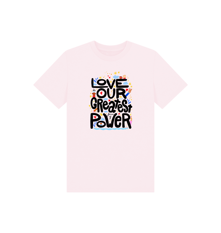 Pink Printed Kids T-Shirt Front