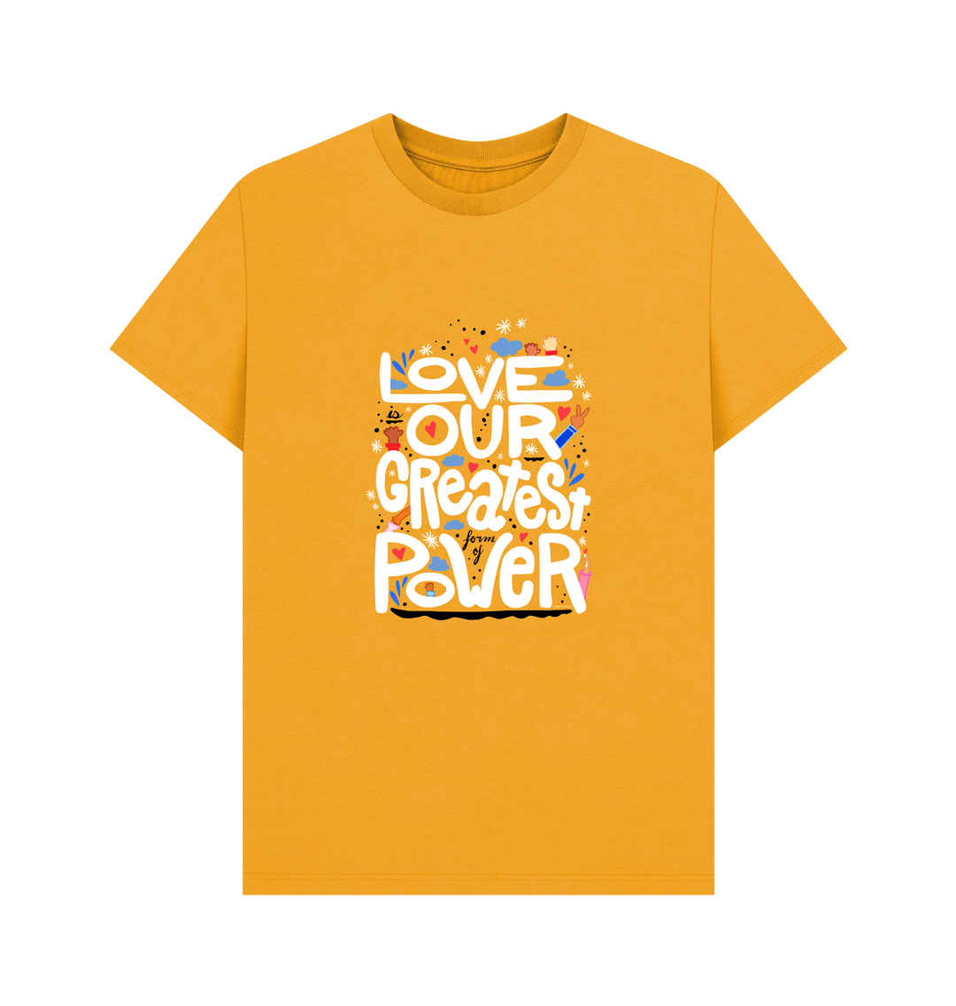 Mustard Printed T-shirt Front