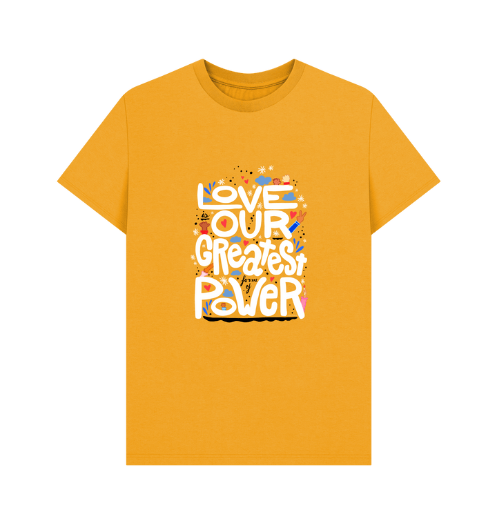 Mustard Printed T-shirt Front