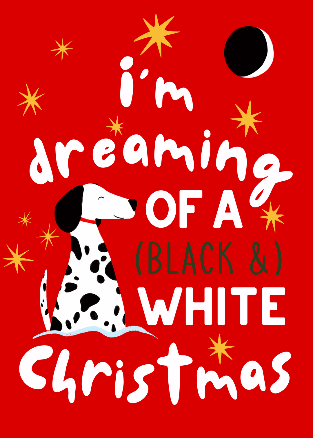 "Shine Bright" Dog Christmas Hand-Drawn Eco-Greeting Holiday Cards