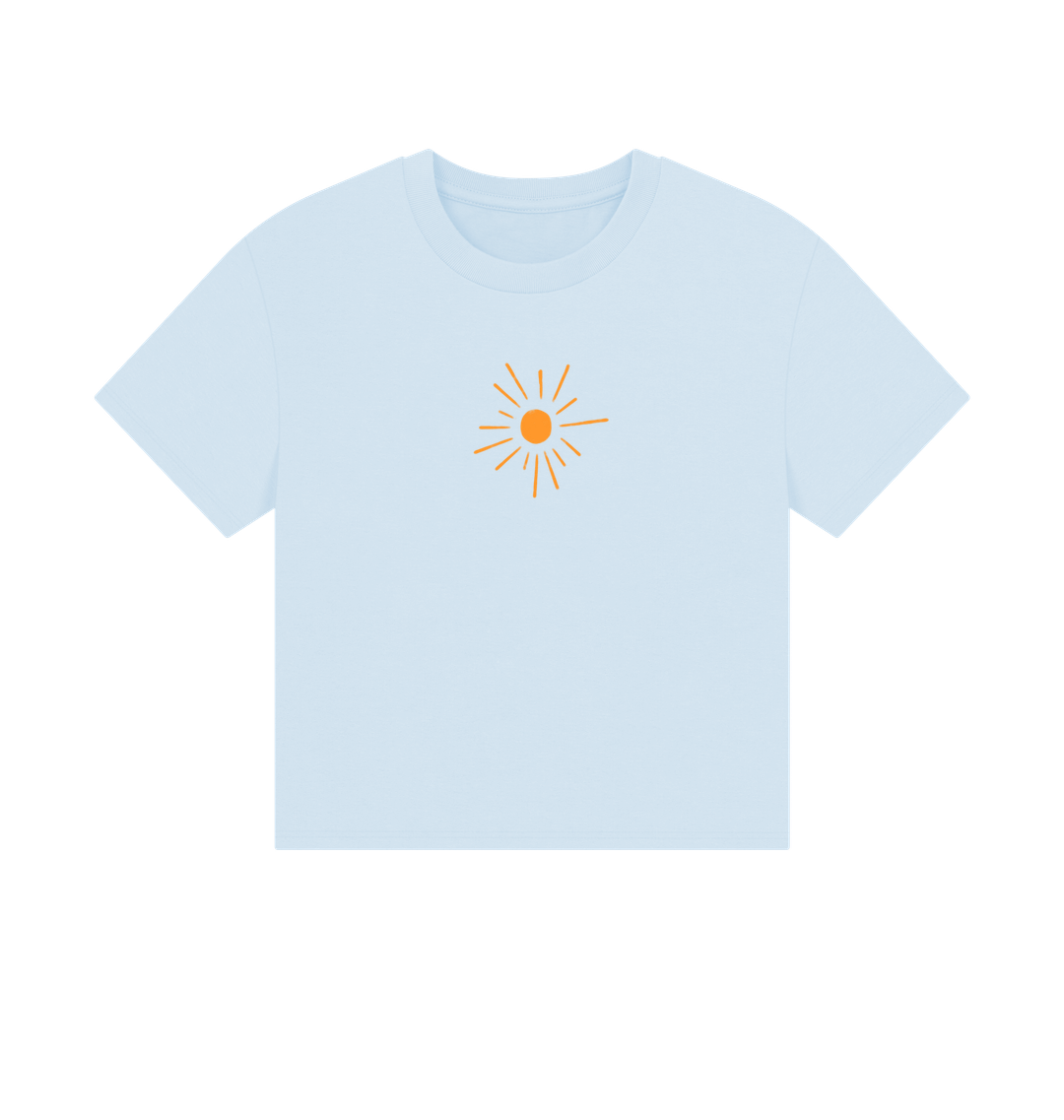 Sky Blue Printed T-shirt Front