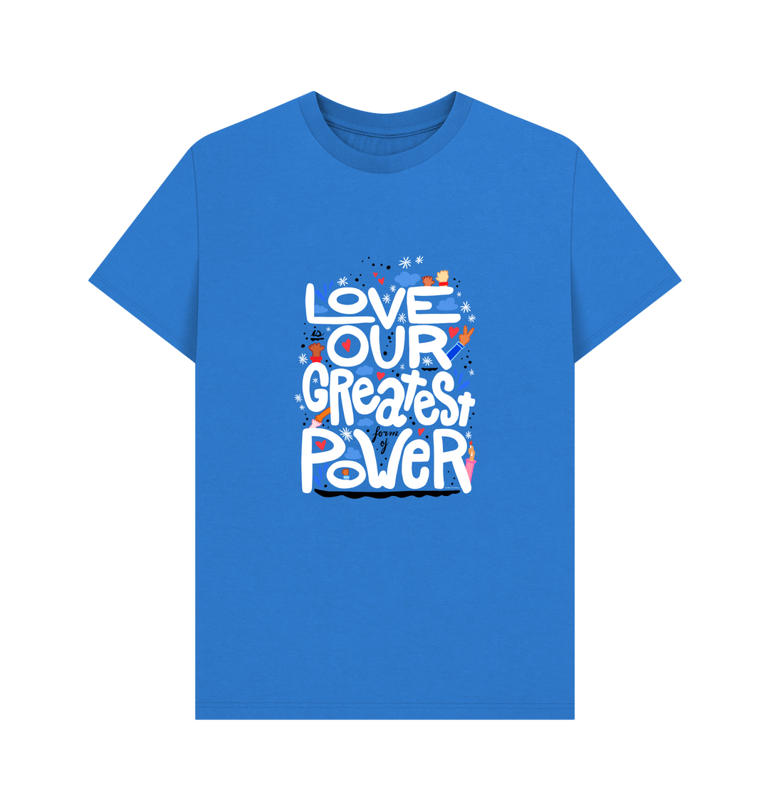 Bright Blue Printed T-shirt Front