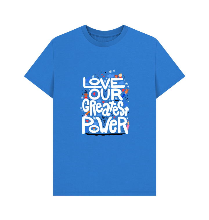 Bright Blue Printed T-shirt Front