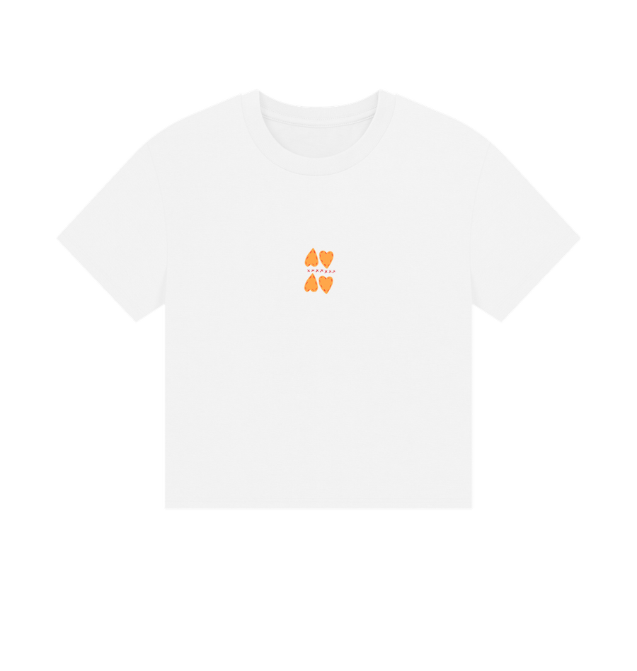 White Printed T-shirt Front
