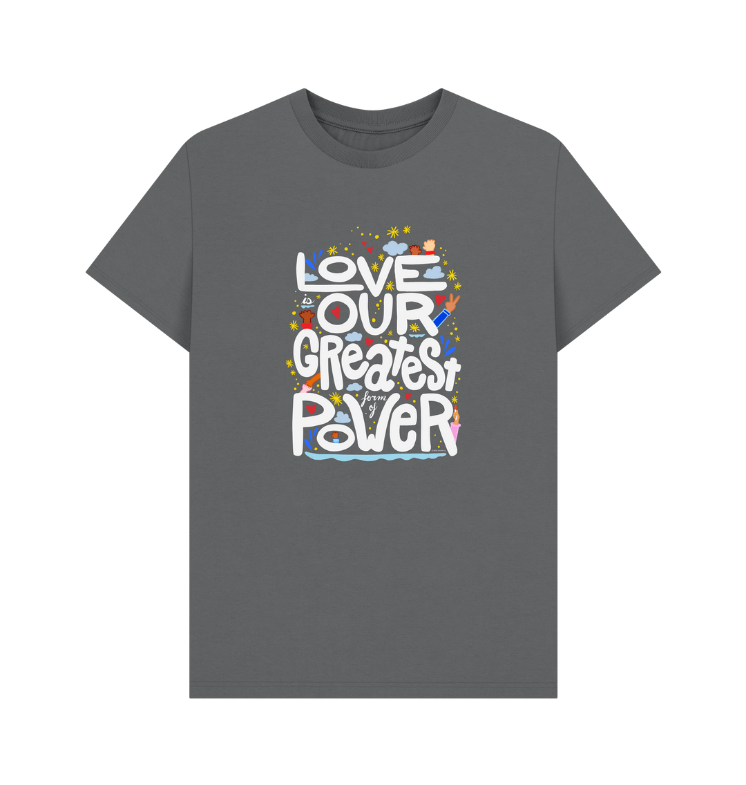 Slate Grey Printed T-shirt Front