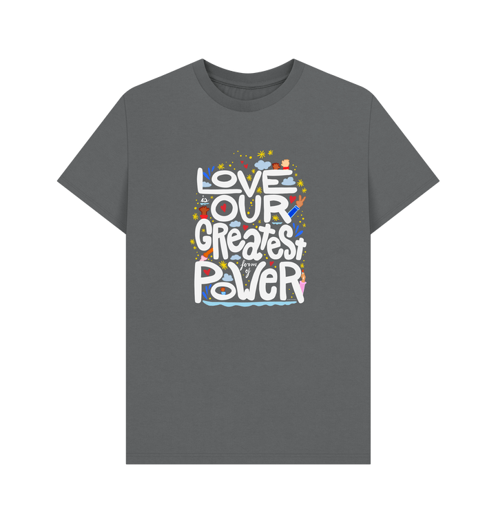 Slate Grey Printed T-shirt Front