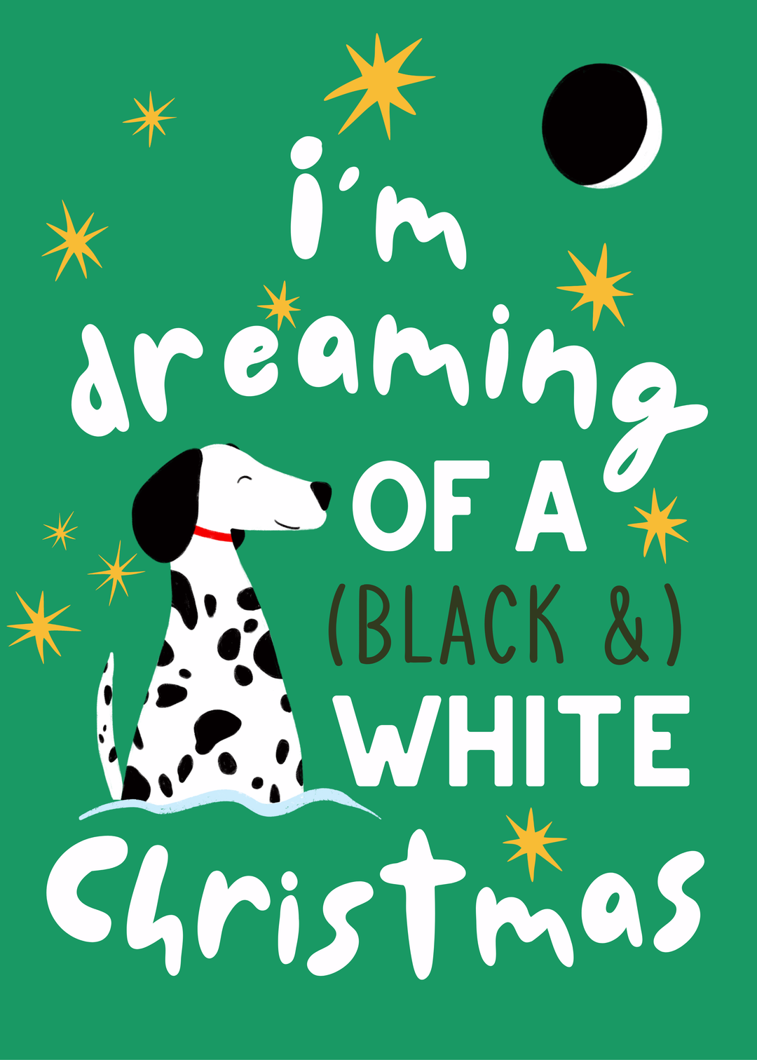 "Shine Bright" Dog Christmas Hand-Drawn Eco-Greeting Holiday Cards