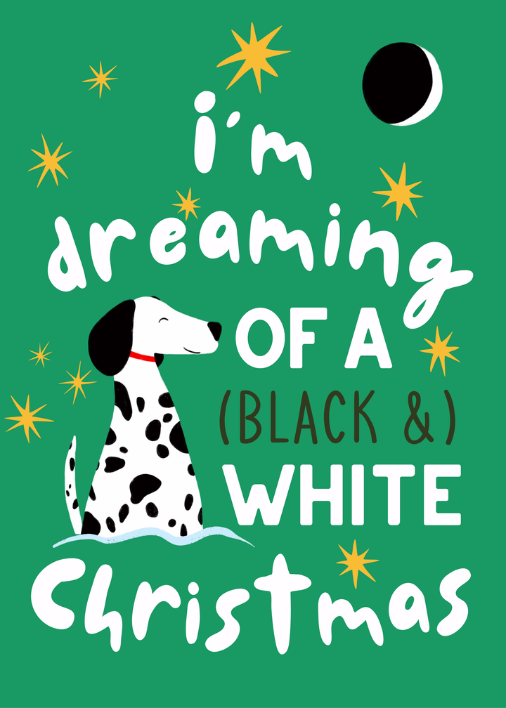 "Shine Bright" Dog Christmas Hand-Drawn Eco-Greeting Holiday Cards