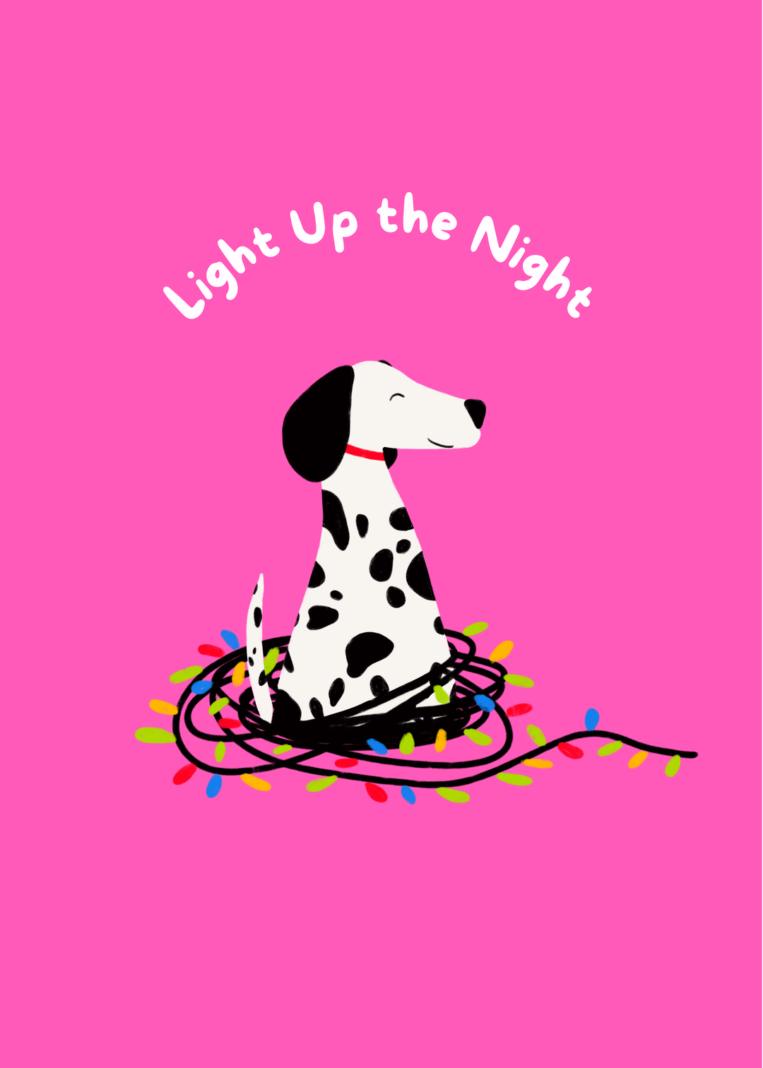 "Shine Bright" Dog Christmas Hand-Drawn Eco-Greeting Holiday Cards