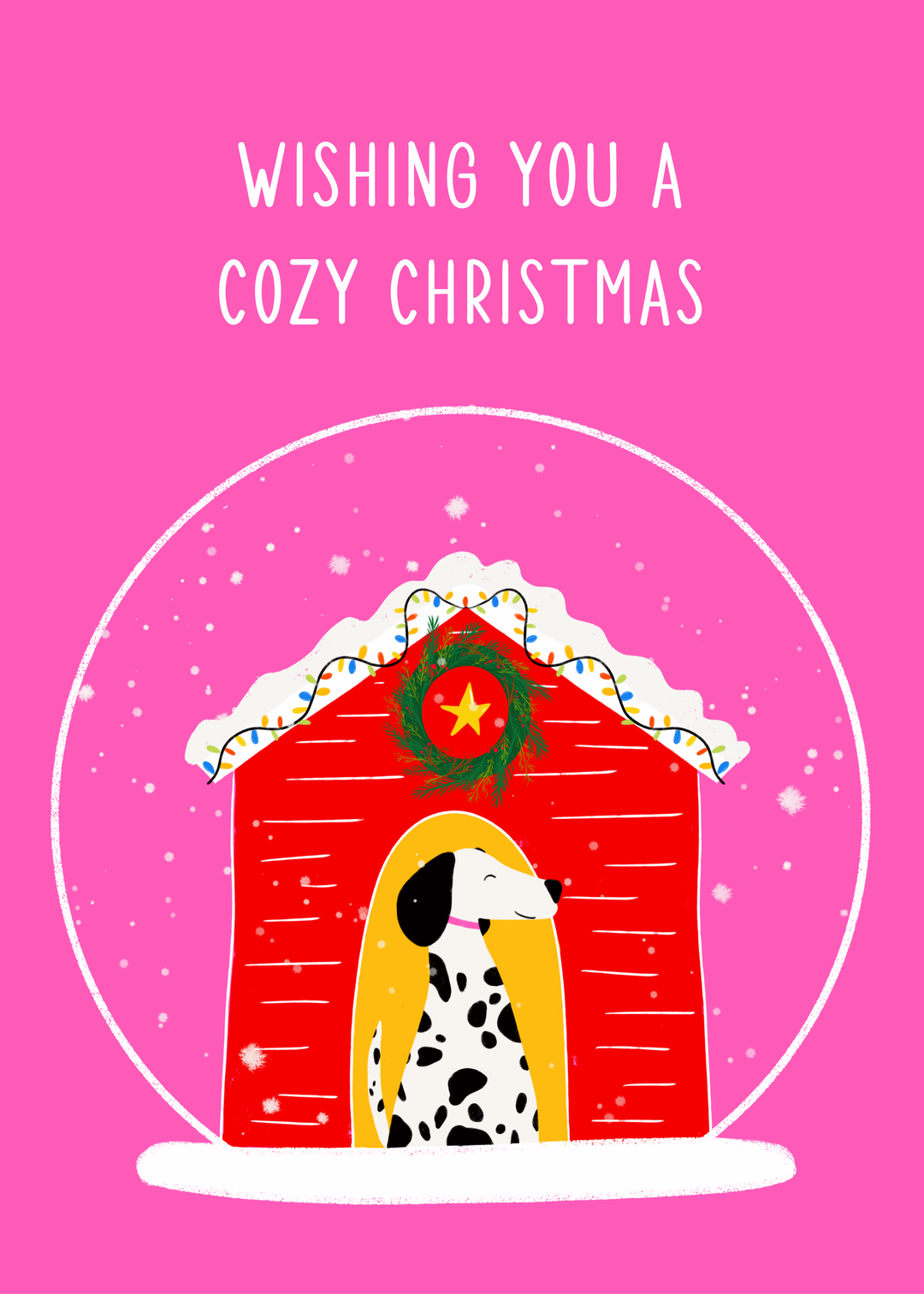 "Shine Bright" Dog Christmas Hand-Drawn Eco-Greeting Holiday Cards