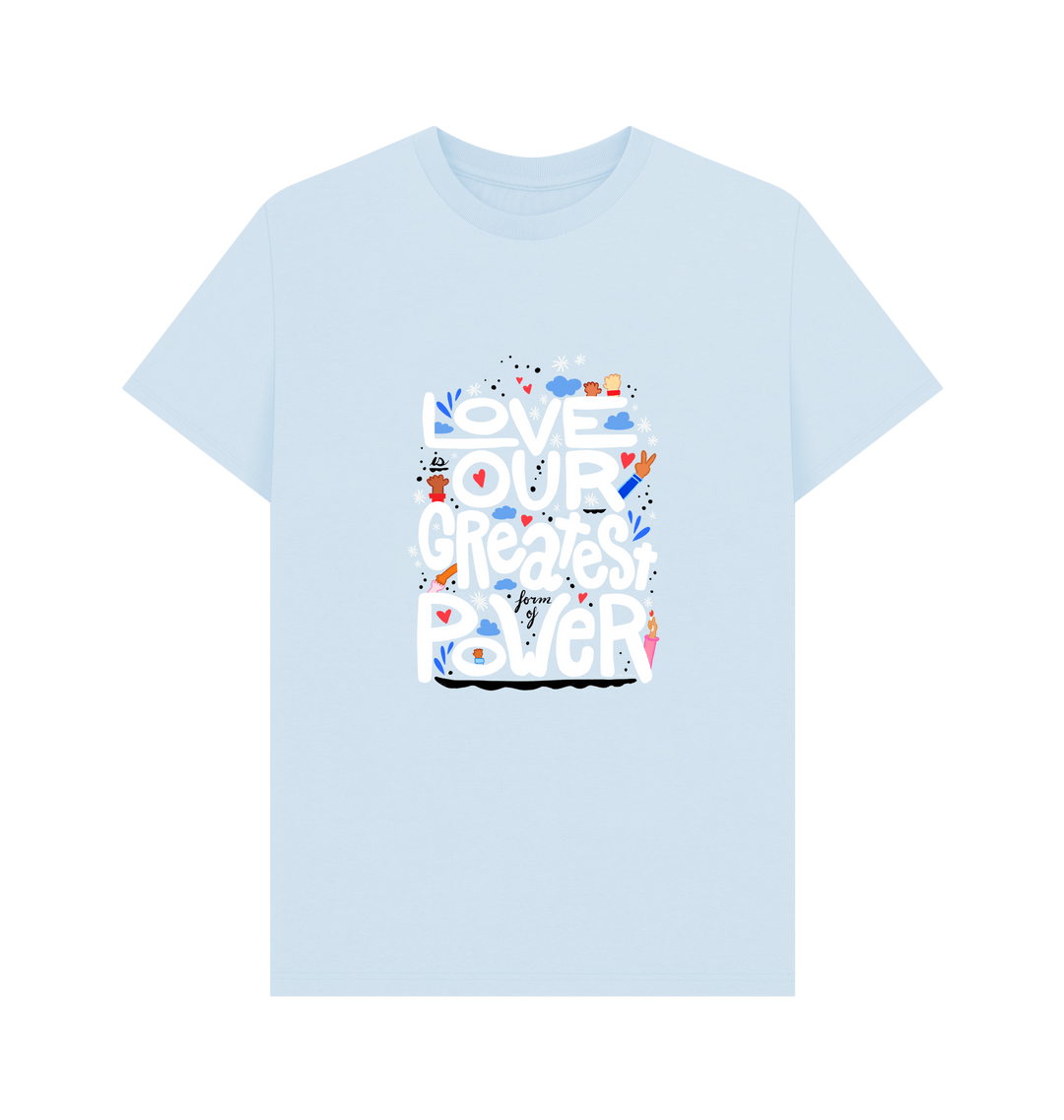 Sky Blue Printed T-shirt Front