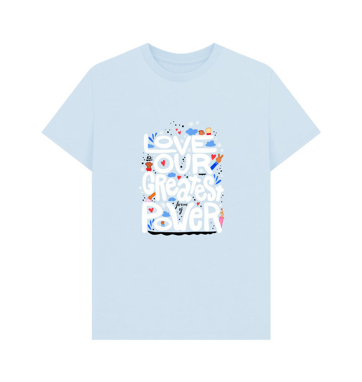 Sky Blue Printed T-shirt Front