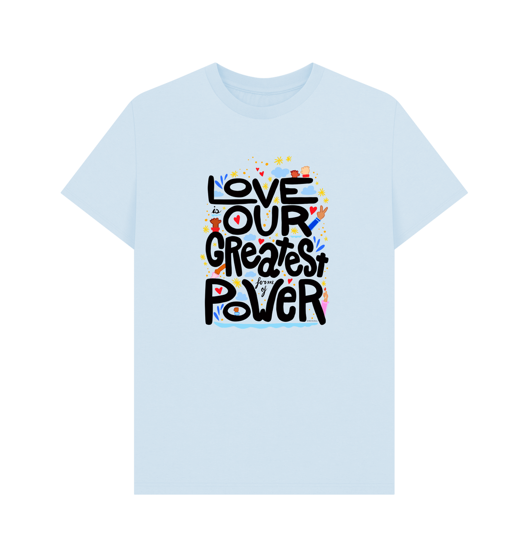 Sky Blue Printed T-shirt Front