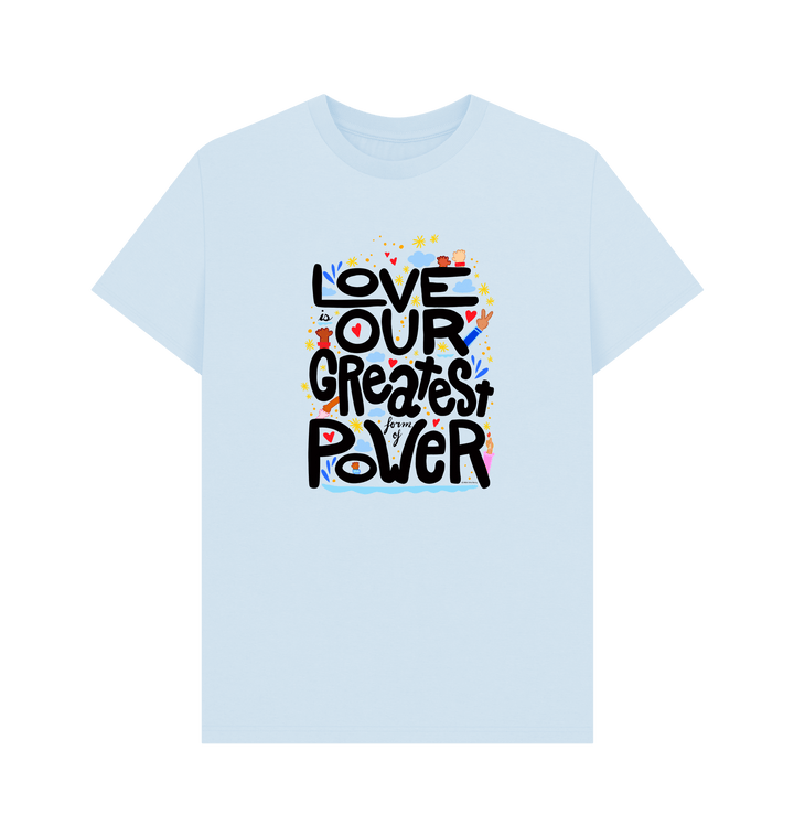 Sky Blue Printed T-shirt Front