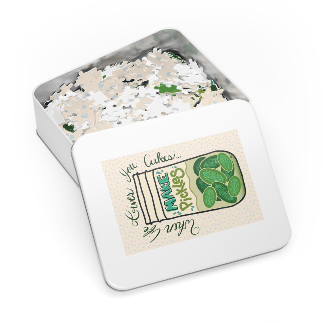 Jigsaw Puzzle with Tin