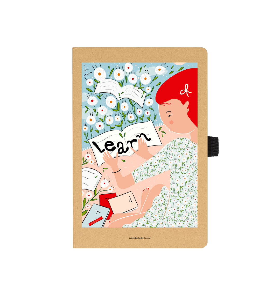 Kraft Learn Flowers & Books Eco-Friendly Recycled Journal (Kraft)