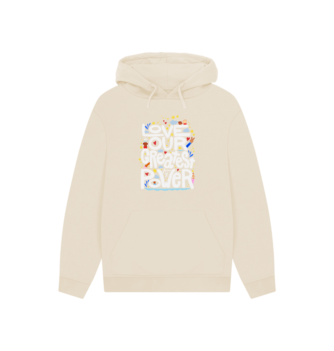 Oat Printed Hoody Front
