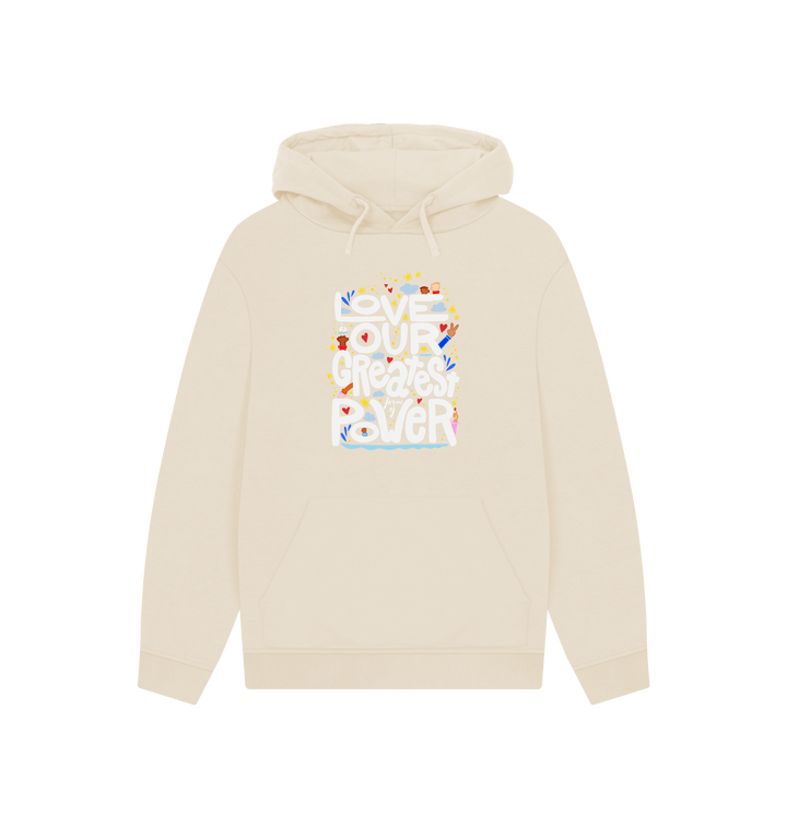 Oat Printed Hoody Front