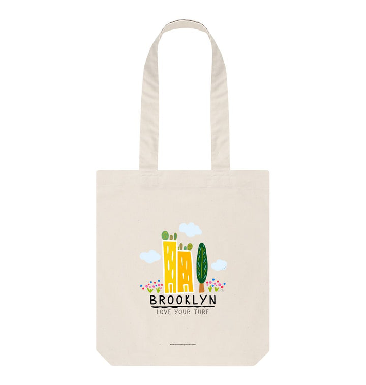 Natural Green Cities 100% Organic Cotton Tote Bag - Brooklyn Love Your Turf