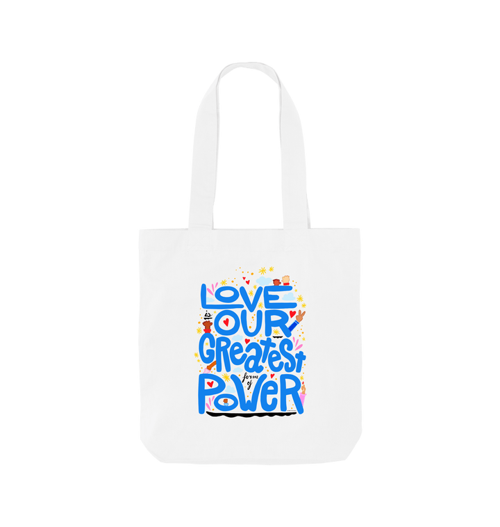 White Printed Bag Front