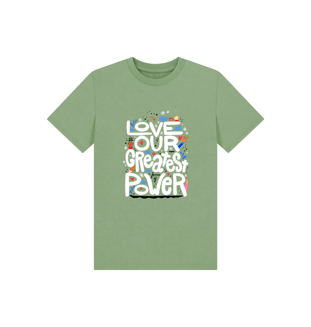 Sage Printed Kids T-Shirt Front