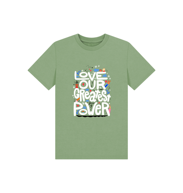 Sage Printed Kids T-Shirt Front