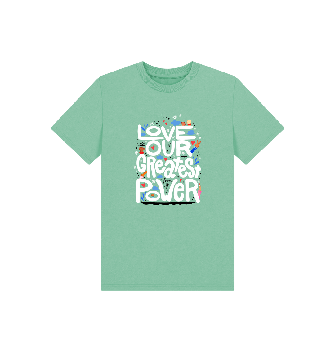 Peppermint Printed Kids T-Shirt Front