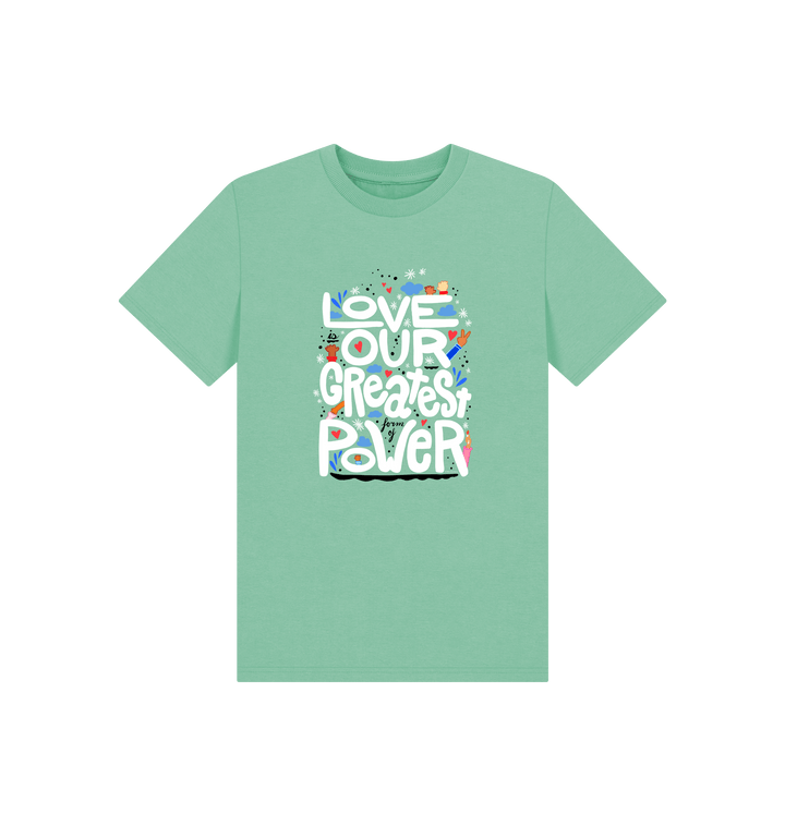 Peppermint Printed Kids T-Shirt Front