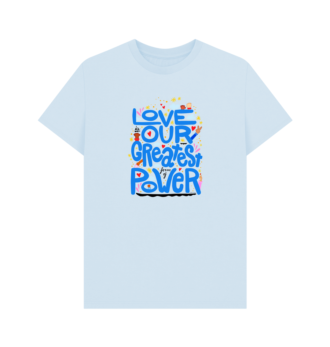 Sky Blue Printed T-shirt Front