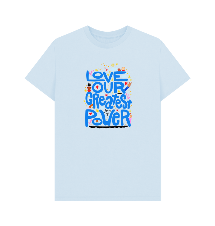 Sky Blue Printed T-shirt Front