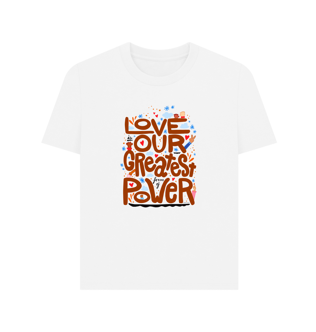 White Printed T-shirt Front