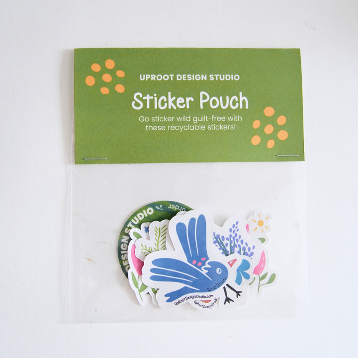 Grow & Bloom Recyclable Sticker Pouch Various Sticker Assortment