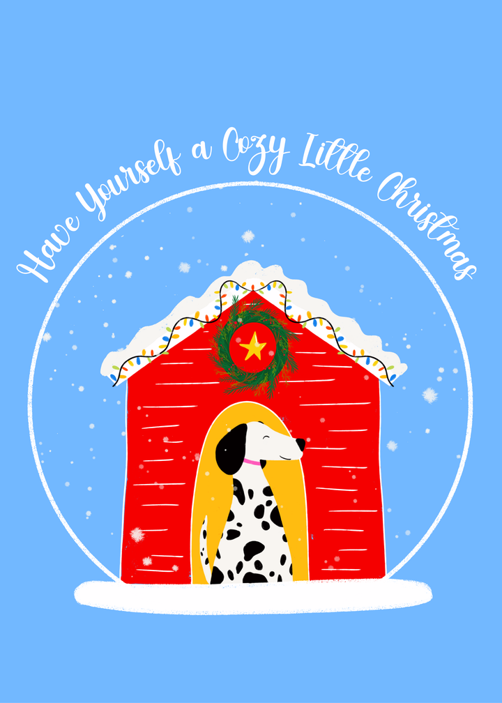 "Shine Bright" Dog Christmas Hand-Drawn Eco-Greeting Holiday Cards