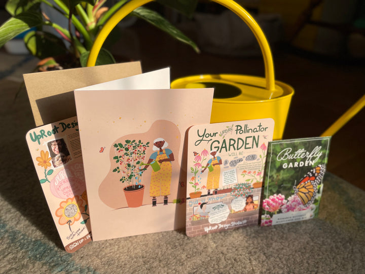 Butterfly Garden Pollinator Greetings Kit w. Non-GMO Butterfly Seed Packet, Infosheets + Gardener Greeting Card (Celebrate Pollinators)