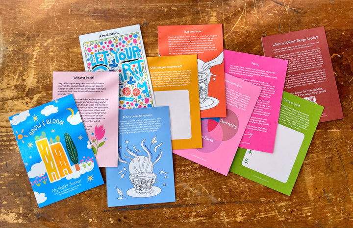 "Lively Spirit" Organic Tea Gift Set w. Pocket Mindfulness Journal & Honey (Sip & Enjoy)