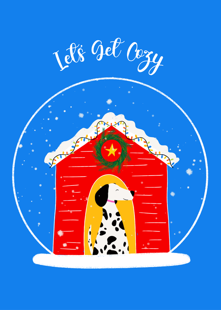 "Shine Bright" Dog Christmas Hand-Drawn Eco-Greeting Holiday Cards